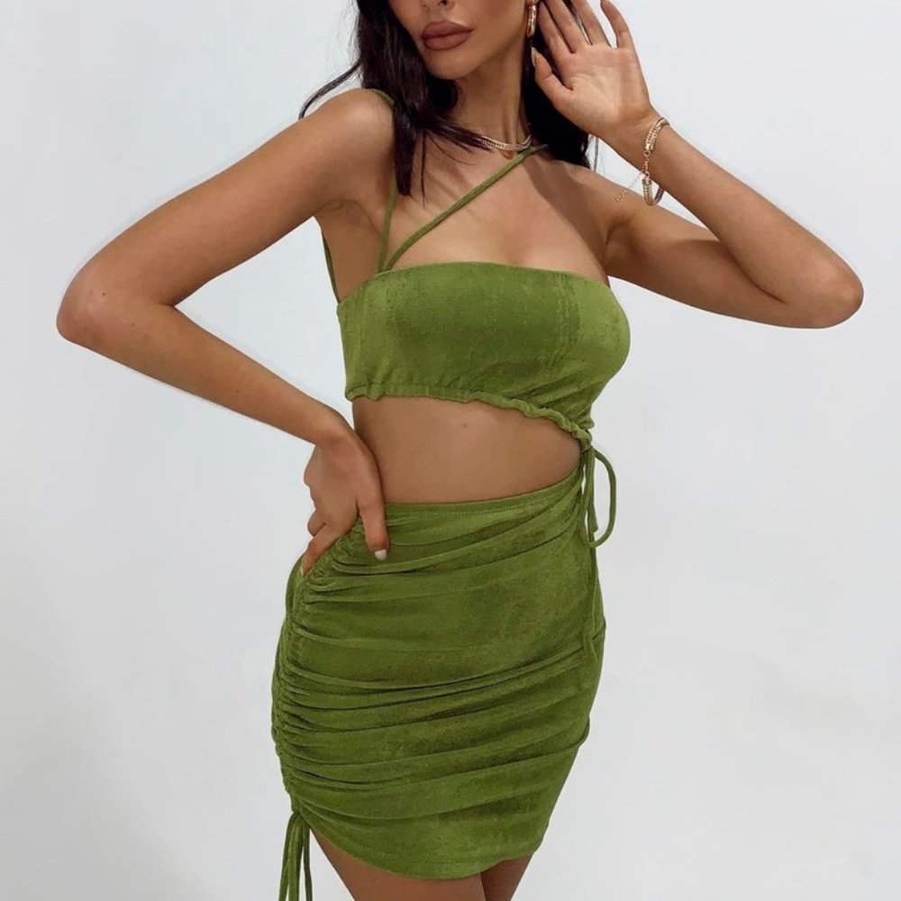 #57 NWOT IMELDA MINI DRESS IN GREEN